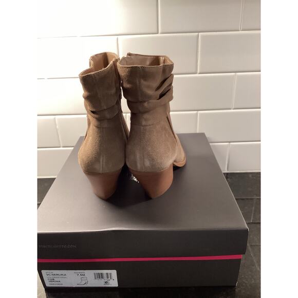NWT Vince Camuto Women's Leather Suede Nerlinji Ankle Boots Brown Size 7.5M - Picture 5 of 9